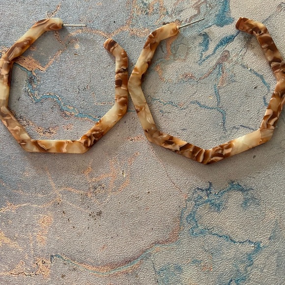 Large Plastic Hoop Earrings - Picture 1 of 4